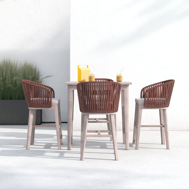 Highline Solid Wood 4 Person Patio Dining Set AllModern